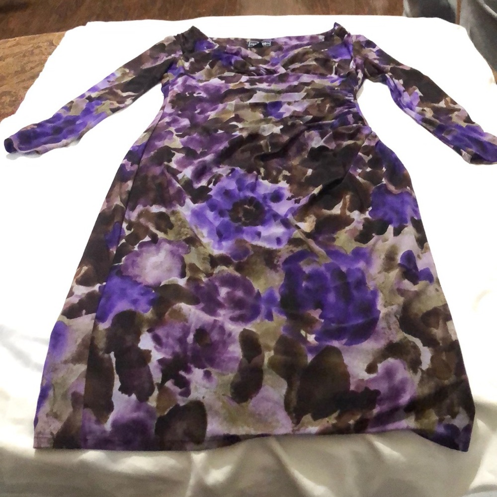 Purple print dress